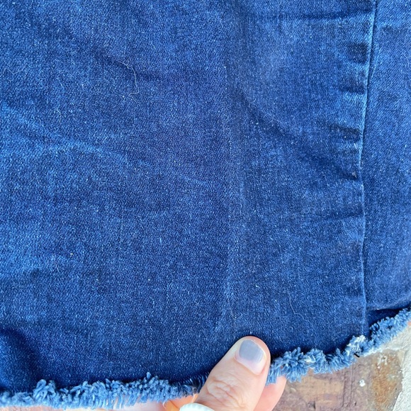 Ladies Dark Blue Wonderly High Rise Pull On Shorts Size 4 Factory Cut Off - Picture 4 of 10